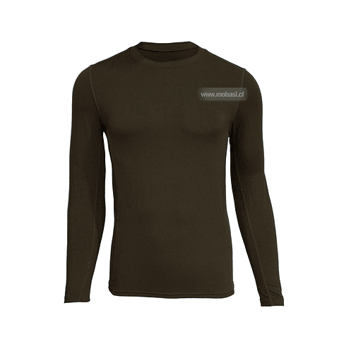 Camiseta Primera Capa Térmica de Bambú Verde Uniformado Airsoft