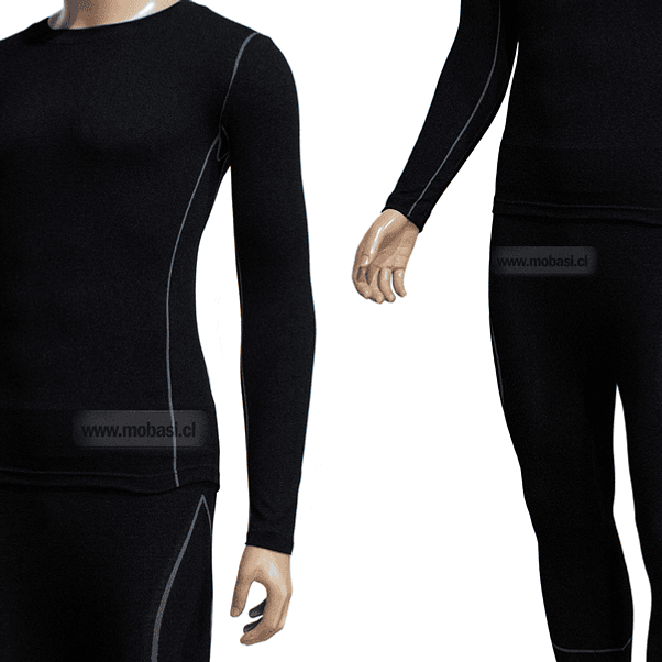Conjunto Primera Capa Algodón Calza +Camiseta Hombre 4