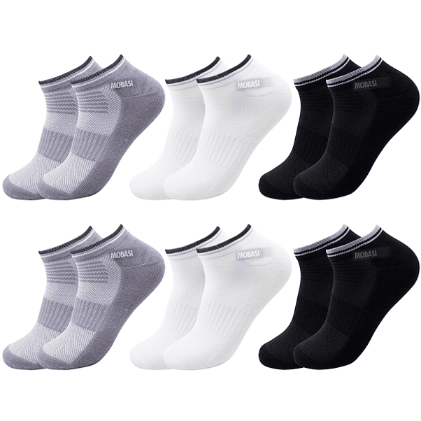 x6 Calcetines Tobilleras Bambú con interior de toalla 1