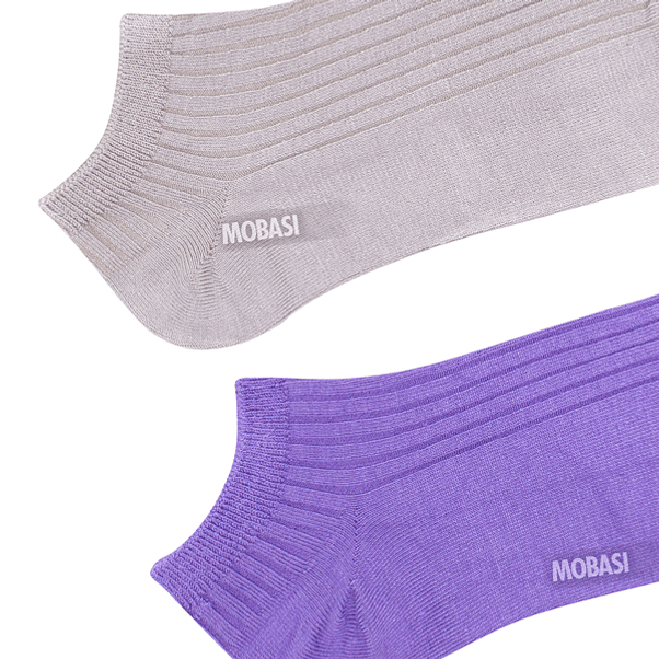 x6 Calcetín Tobilleras Acanalada Bambú - Sin costura 5