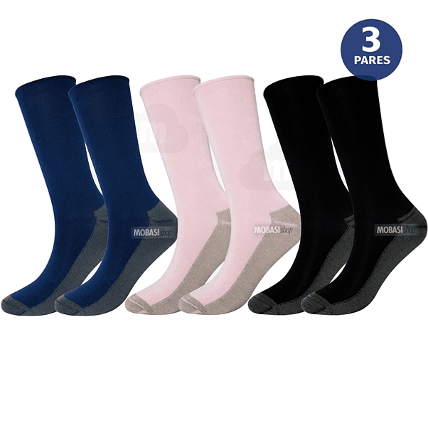 x3 Calcetínes largos Bambú +COBRE diabético - Sin costura 4