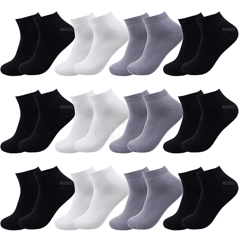 x12 Calcetín Tobilleras de Bambú Hombre