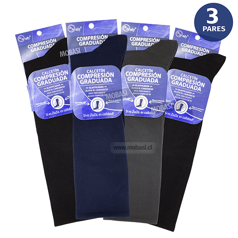 X3 Calcetín Compresión Graduada Stándar - Várices