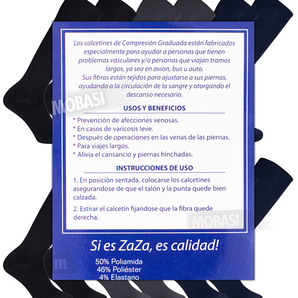 X3 Calcetín Compresión Graduada Stándar - Várices 5