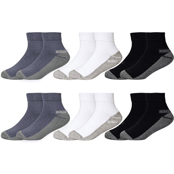 x6 Tobilleras Niños Bambú +COBRE - Sin costura 2