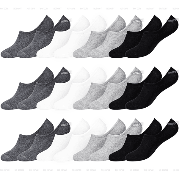 x12 Calcetín Tobilleras Super Invisible Algodón 1