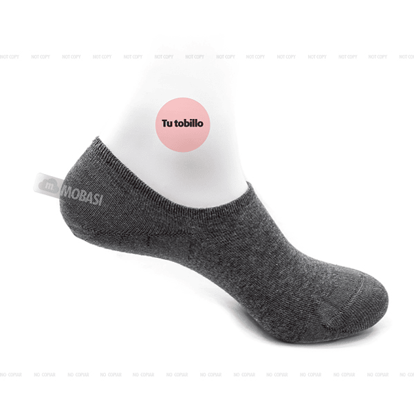 x6 Calcetín Tobilleras Super Invisible Algodón +COBRE - Sin costura 3
