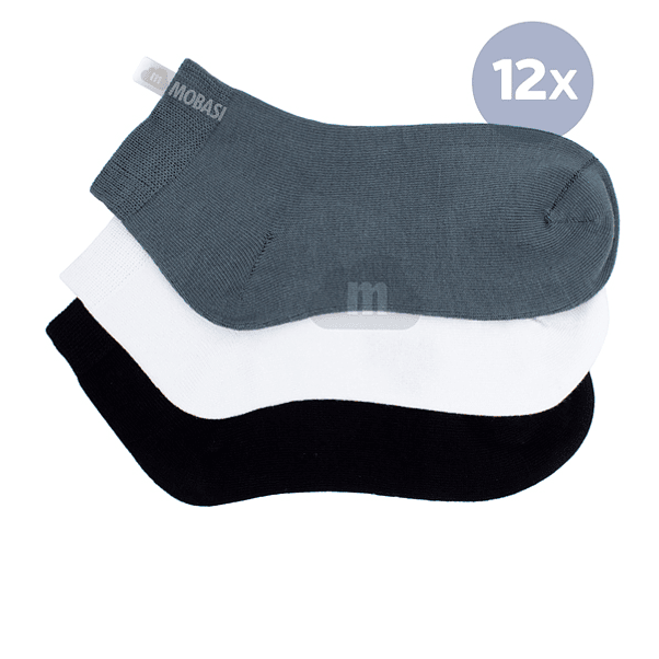 x12 Calcetines Tobilleras Bambú Niños - Sin costura 5
