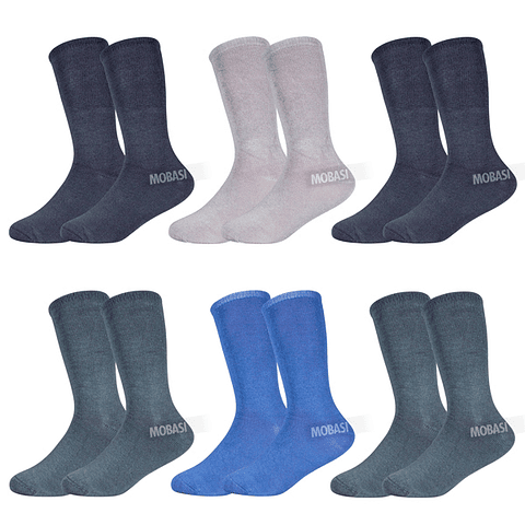 x6 Pares Calcetines Largos Bambú Niño - Sin Costura