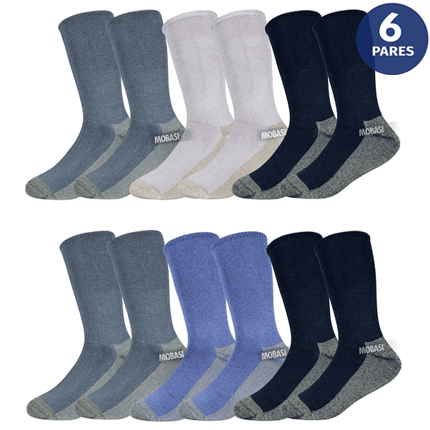 x6 Pares Calcetines Largos Niño Bambú +COBRE - Sin Costura 2