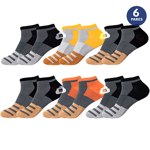 x6 Calcetín Tobilleras Bambú - Sin Costura