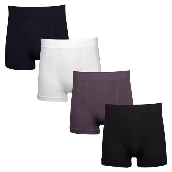 x4 Boxer Corto de Bambú con Cobre Sin Costura 1