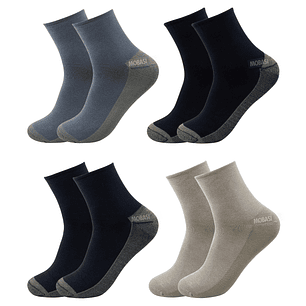 X4 Pares Calcetín Largo Americano Cobre+ Bambú - Sin Costura