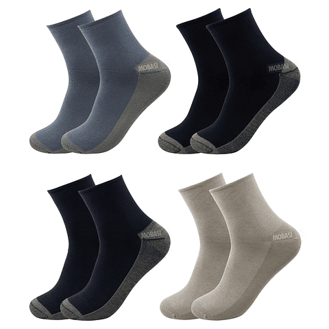 X4 Pares Calcetín Largo Americano Cobre+ Bambú - Sin Costura