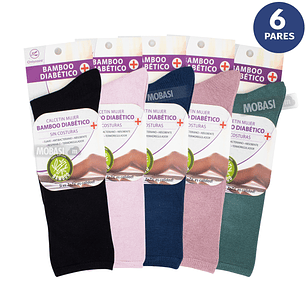 x6 Calcetines Largos de Bambú - Sin costura