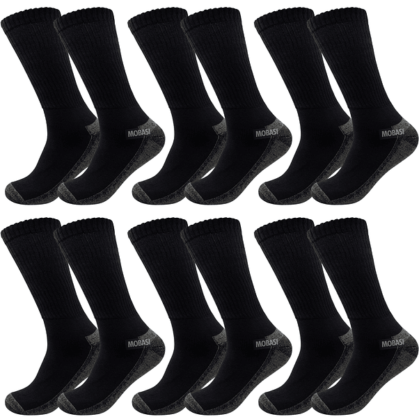 x6 Calcetín Semi grueso Deportivo Bambú +COBRE - Sin costura 1