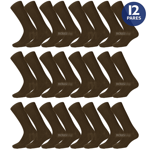 x12 Calcetín acanalado Uniformado Carabineros - Sin costura