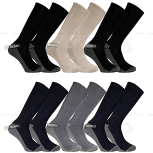 x6 Calcetín Bambú +COBRE Ejecutivo - Sin costura