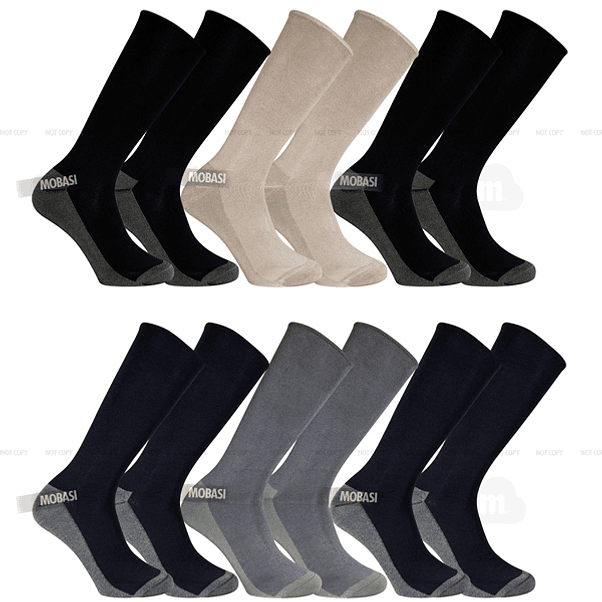 x6 Calcetín Bambú +COBRE Ejecutivo - Sin costura 1