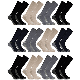 x12 Calcetín Bambú +COBRE Ejecutivo - Sin costura