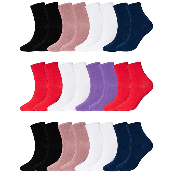 x12 Calcetín Largo americano Bambú - Sin costura 1