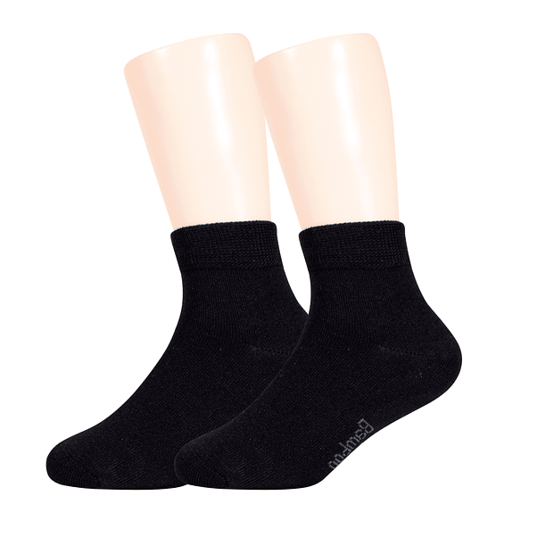 x6 Calcetines Tobilleras Bambú Niños UNICOLOR - Sin costura 2