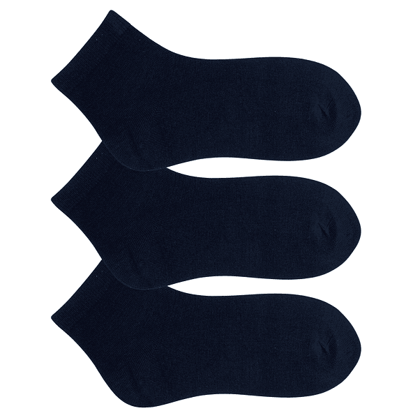 x6 Calcetines Tobilleras Bambú Niños UNICOLOR - Sin costura 3