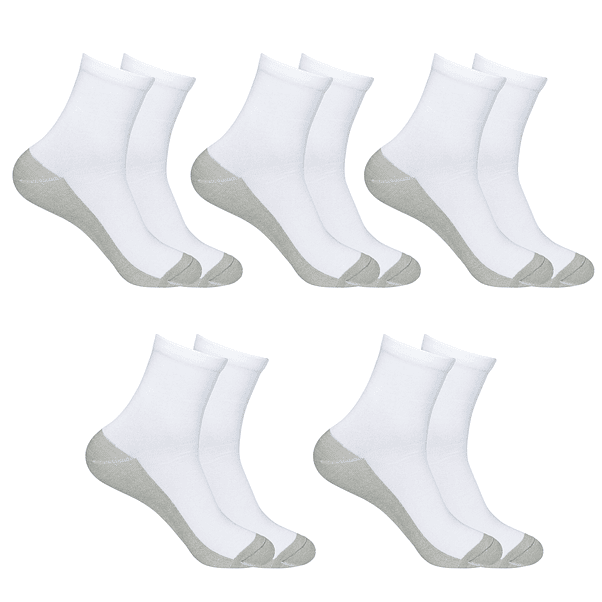 X5 Pares Calcetines Corte Medio Bambú +cobre en Caja Regalo 6