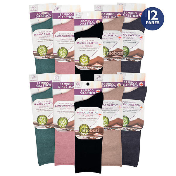 x12 Calcetines Largos de Bambú - Sin costura 2