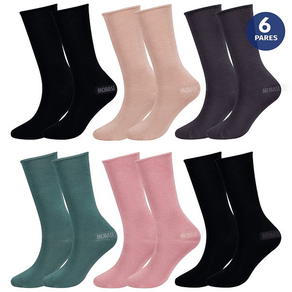 x6 Calcetines Largos de Bambú - Sin costura 1
