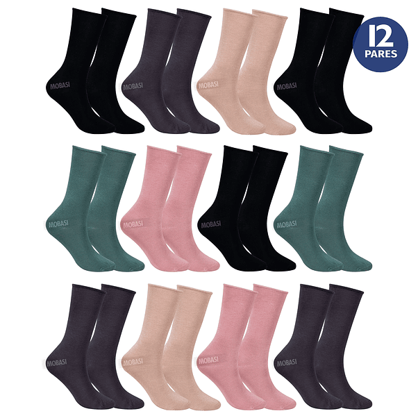 x12 Calcetines Largos de Bambú - Sin costura 1