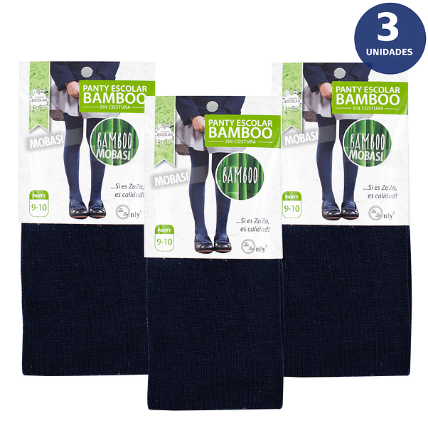 X3 Panty Escolar Bambú Ballerinas Gruesas Colegio Sin Costura 4