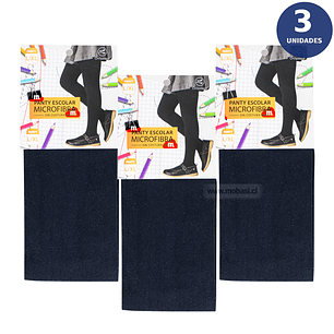 X3 Panty Escolar Microfibra Strech Ballerina Delgada Sin Costura