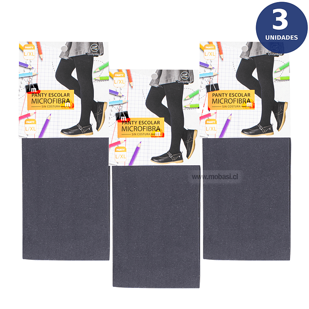 X3 Panty Escolar Microfibra Strech Ballerina Delgada Sin Costura 4