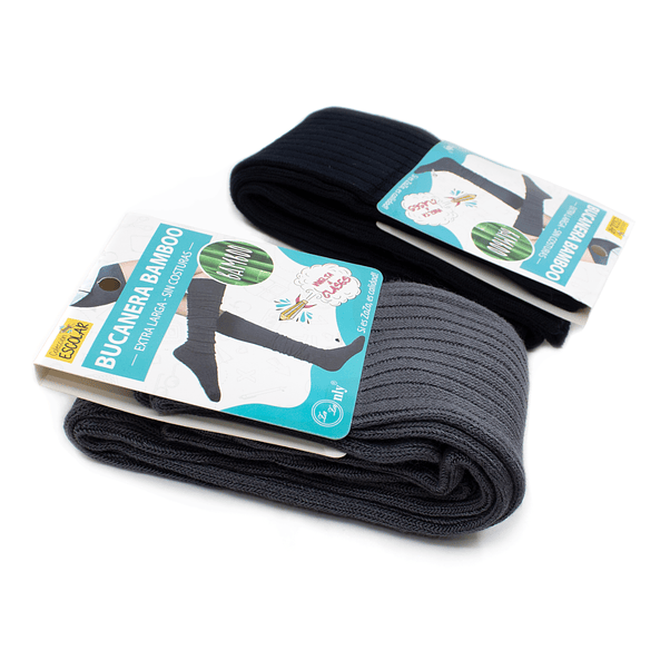 X6 Pares Bucaneras Bambú Extra Larga Escolar Sin Costura 4