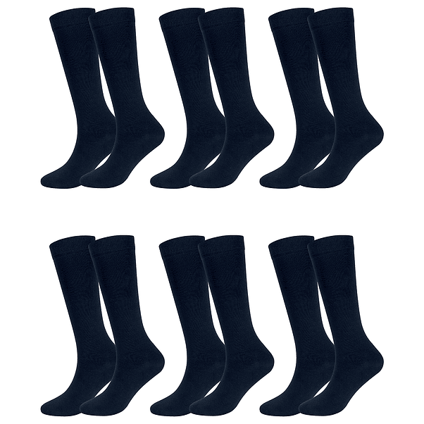 X6 Pares Calcetín Escolar Colegio Bambú Sin Costura 4