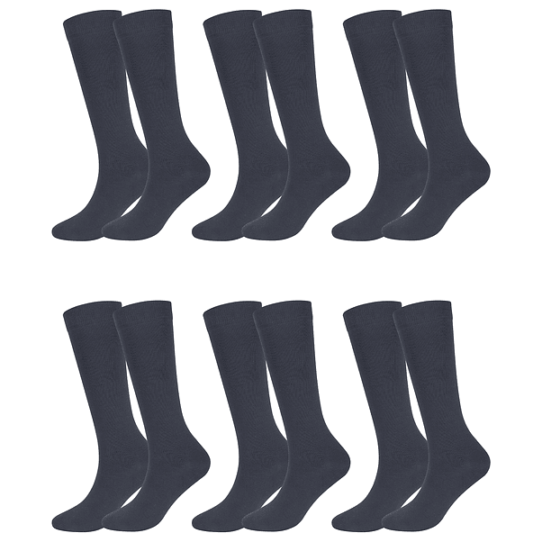 X6 Pares Calcetín Escolar Colegio Bambú Sin Costura 3