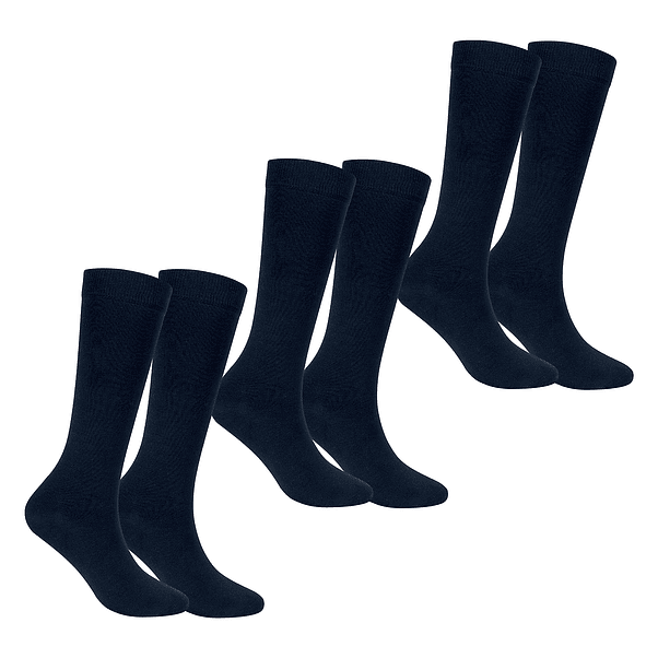 X3 Pares Calcetín Escolar Colegio Bambú Sin Costura 4