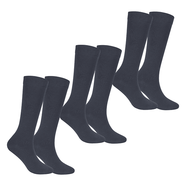 X3 Pares Calcetín Escolar Colegio Bambú Sin Costura 3