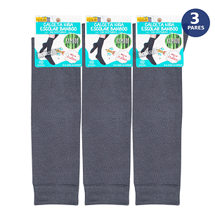 X3 Pares Calcetín Escolar Colegio Bambú Sin Costura