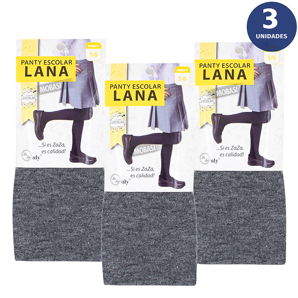 X3 Panty Escolar Lana Ballerinas Gruesas Colegio 2