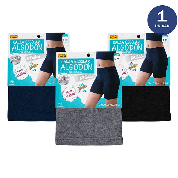 Calzas Cortas Algodón Escolar Juvenil - Sin costura 4