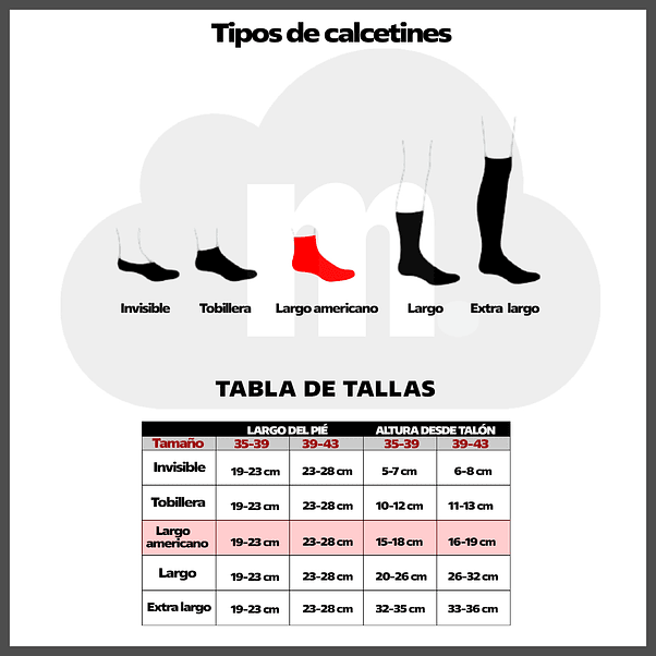 x12 Pares Calcetín Bambú Largo americano - Sin costura 4