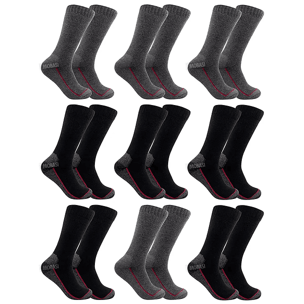 Pack X3 Calcetines Térmicos diabético Antitranspirante Lana Cobre +interior toalla 4