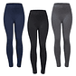X3 Pack Calzas Polar Tiro Alto Mujer Invierno Sin Costura - Miniatura 2