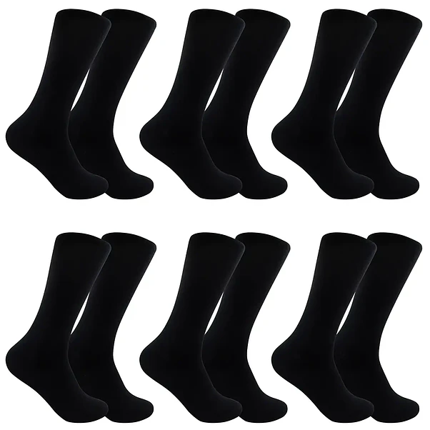 x6 Calcetín Largo Bambú Ejecutivo Liso Normal - Sin costura 3