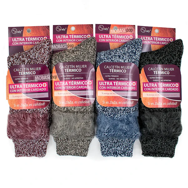 Pack X3 Pares Calcetín Mujer Ultra Térmicos Chiporro Invierno 1
