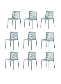 SET 9 SILLAS MV-11 azul