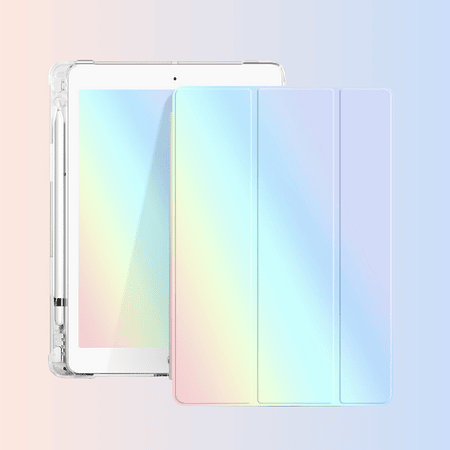 iPad 10,2" (7º, 8º y 9º generación) - Funda con Ranura Apple Pencil | Faded Rainbow