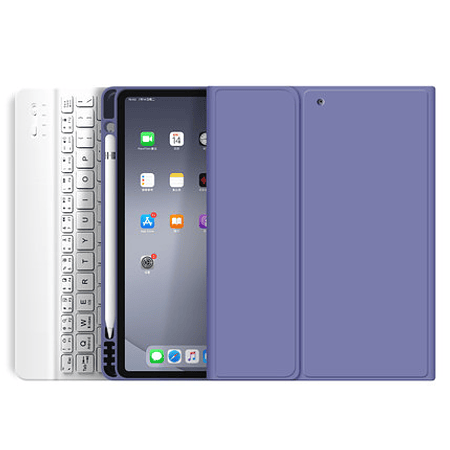 Funda + Teclado iPad Pro 11" 2020/2021 M1 - Ranura Apple Pencil (Color: Lavanada Grisáceo)